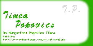 timea popovics business card